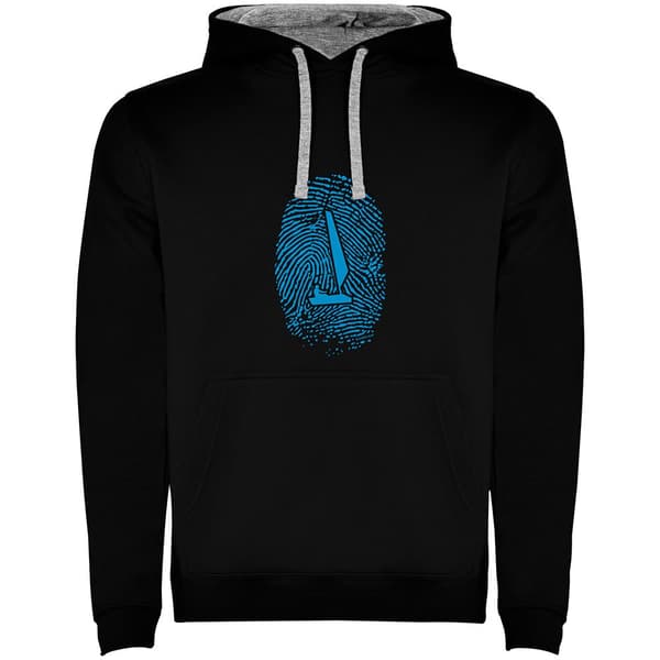 Kruskis Tvåfärgad Luvtröja Sailor Fingerprint Svart 2XL Man