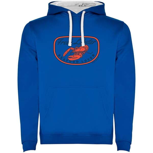 Kruskis Tvåfärgad Luvtröja Fresh Lobster Blå 3XL Man