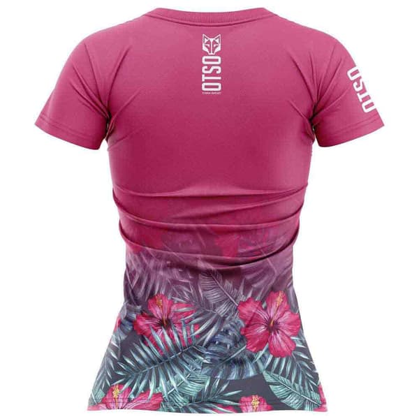 Otso Kort ærme T-shirt T-shirt Rosa L Kvinde