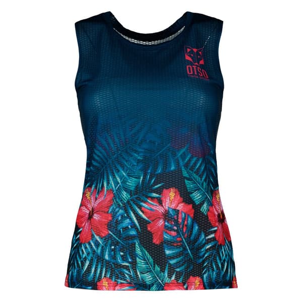 Otso T-shirt Med Hängslen Singlet Blå XS Kvinna