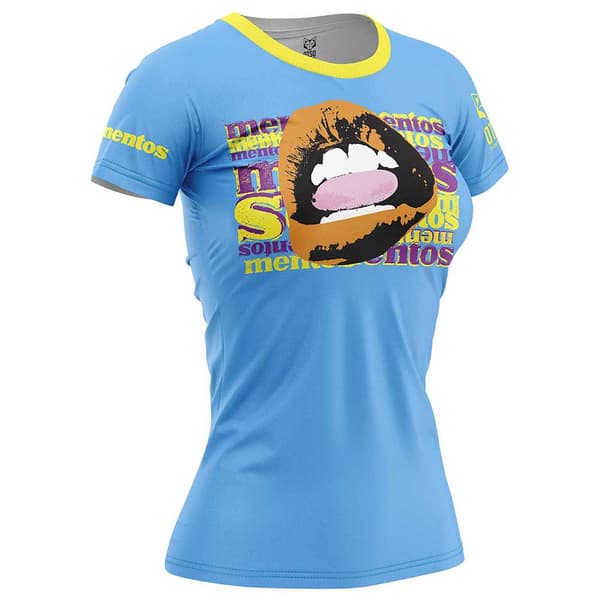 Otso Kortärmad T-shirt Mentos Mouth Blå M Kvinna