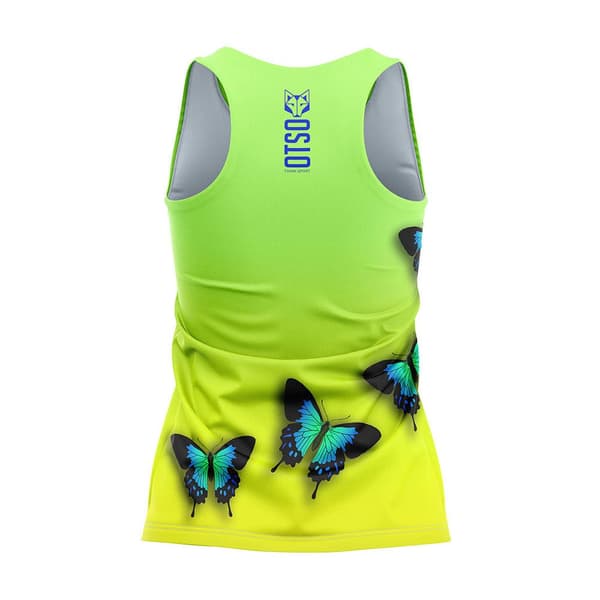 Otso Hihaton T-paita Butterfly Keltainen XS Nainen