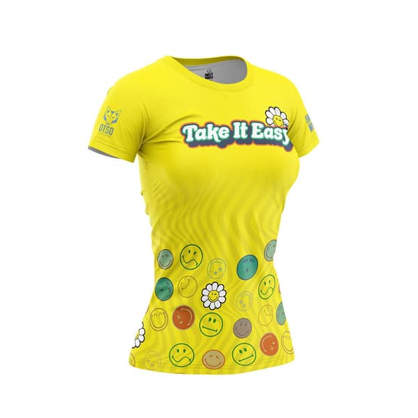 Otso Lyhythihainen T-paita Smileyworld Easy Keltainen L Nainen