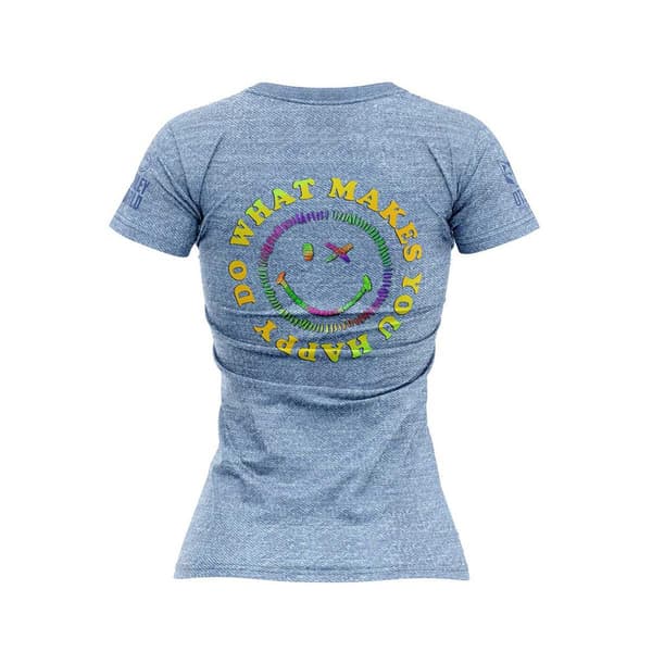 Otso Kortärmad T-shirt Smileyworld Happy Blå XS Kvinna