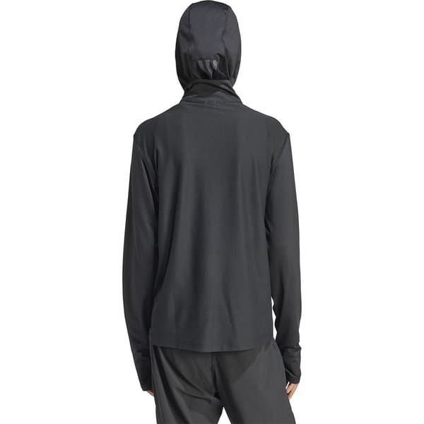 Adidas Halv Lynlå Sweatshirt Own The Run Base Sort S Kvinde