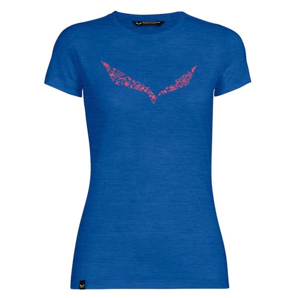 Salewa Kortärmad T-shirt Solidlogo Dri-release Blå M Kvinna