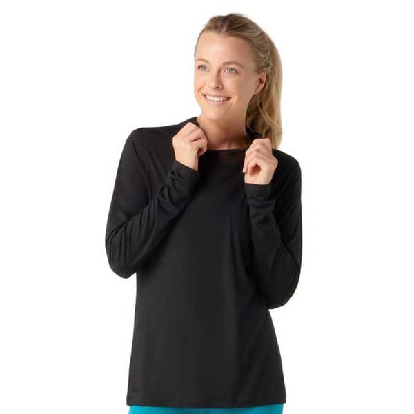 Smartwool Långärmad T-shirt Merino Sport 120 Hoodie Svart S Kvinna