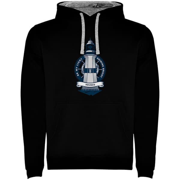 Kruskis Tvåfärgad Luvtröja Lighthouse Svart 2XL Man