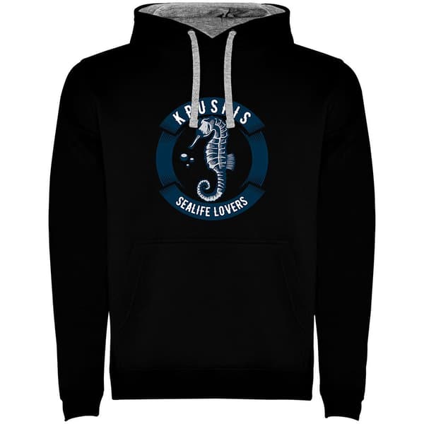 Kruskis Tvåfärgad Luvtröja Seahorse Svart 3XL Man
