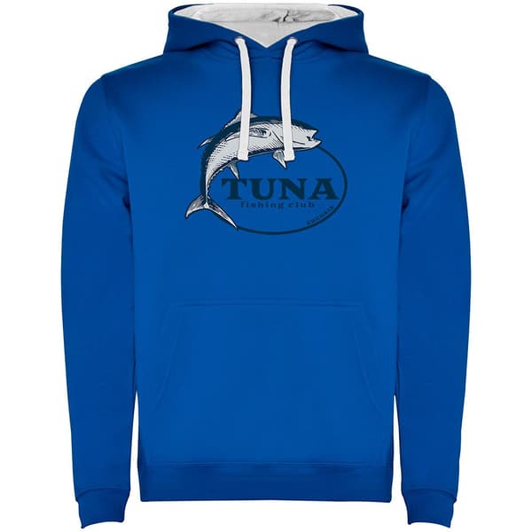 Kruskis Tvåfärgad Luvtröja Tuna Fishing Club Blå S Man