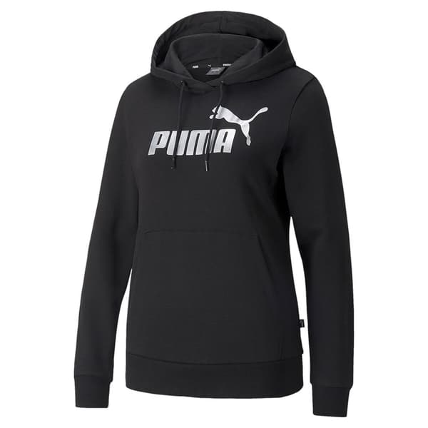 Puma Luvtröja Ess+ Metallic Logo Svart XS Kvinna