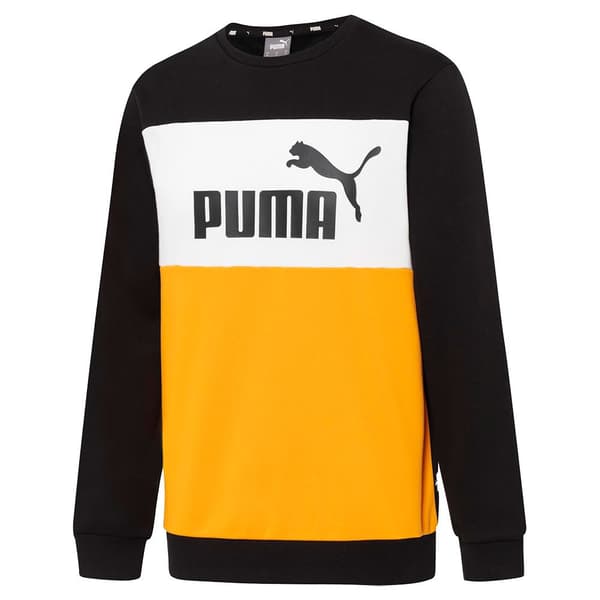 Puma Tröja Essentials+ Colorblock Crew Fl Gul,Svart L Man