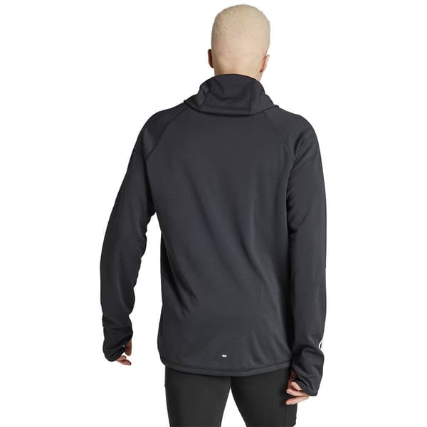 Adidas Stripes Hoodie Own The Run Excite 3 Svart L / Regular Man