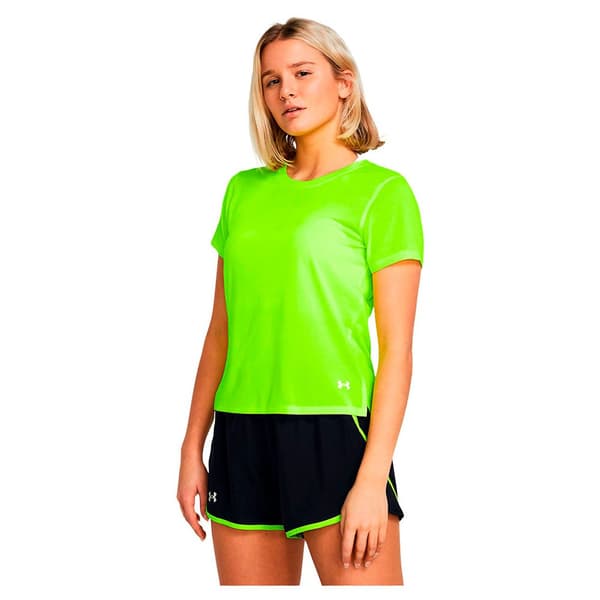 Under Armour Kortärmad T-shirt Launch Grönt M Kvinna