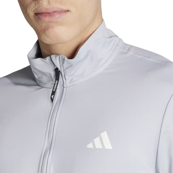 Adidas Tröja Med Halv Dragkedja Own The Run Base Grå L / Regular Man