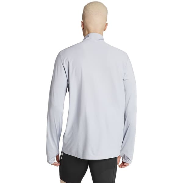 Adidas Tröja Med Halv Dragkedja Own The Run Base Grå L / Regular Man
