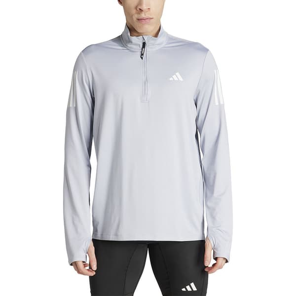 Adidas Tröja Med Halv Dragkedja Own The Run Base Grå L / Regular Man
