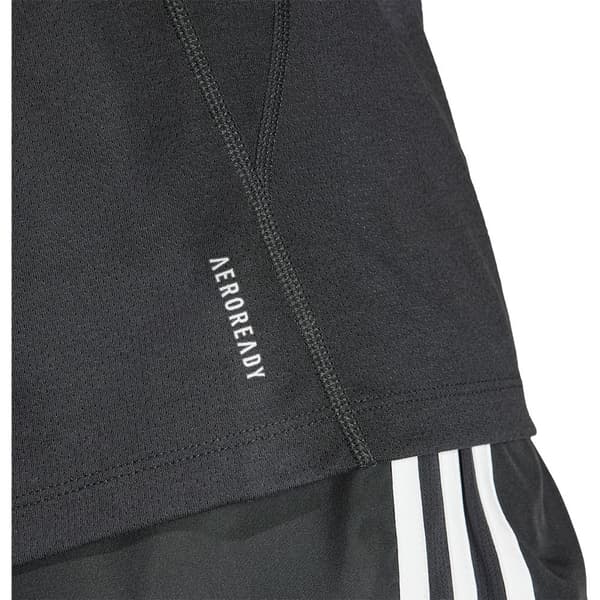 Adidas Stripes Kortärmad T-shirt Own The Run Excite 3 Svart XS Kvinna