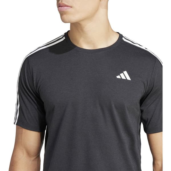 Adidas Stripes Lyhythihainen T-paita Own The Run Excite 3 Musta L / Regular Mies