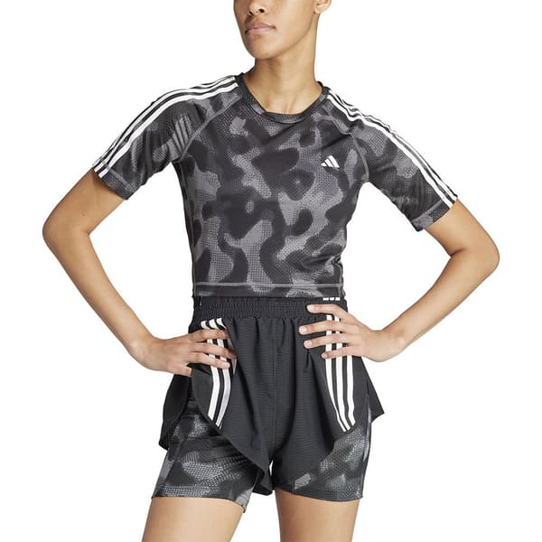 Adidas Kortärmad T-shirt Own The Run Excite Aop Svart M Kvinna
