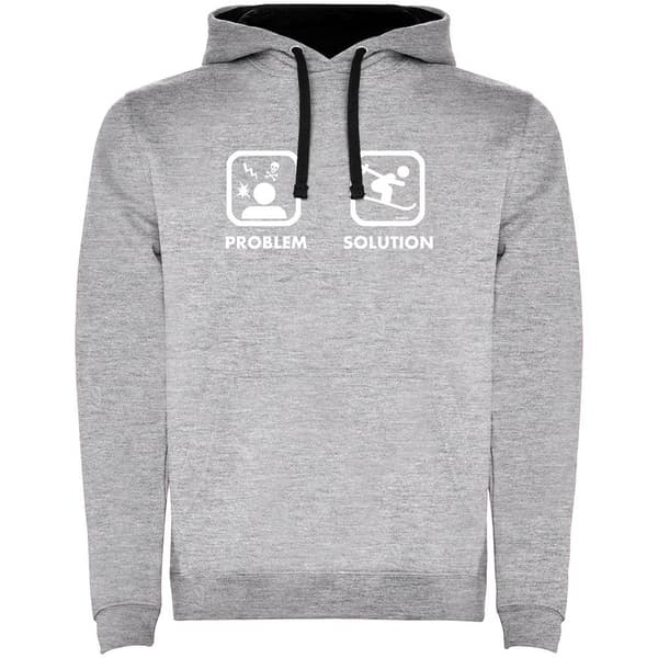 Kruskis Luvtröja Problem Solution Ski Two-colour Grå 2XL Man