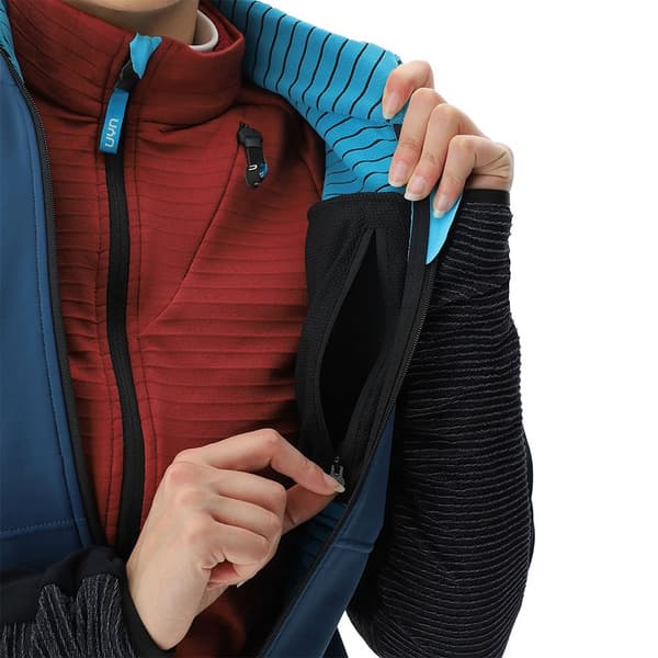 Uyn Sweatshirt Med Fuld Lynlås Spire Softshell Blå S Kvinde