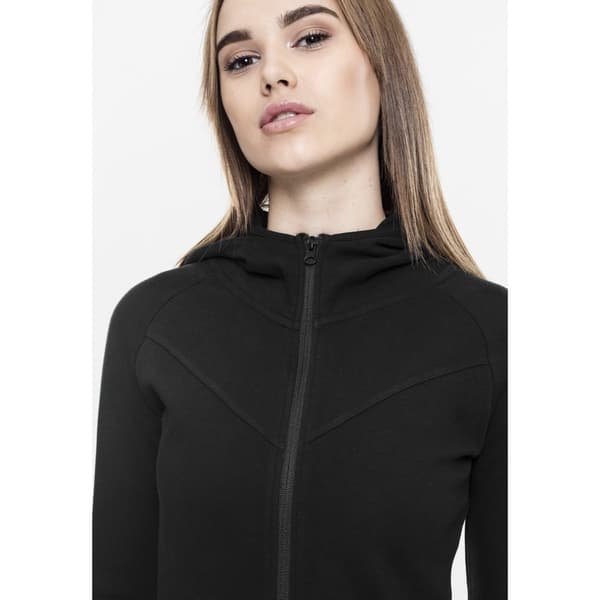 Urban Classics Sweatshirt Athletic Interlo Zip Sort S Kvinde
