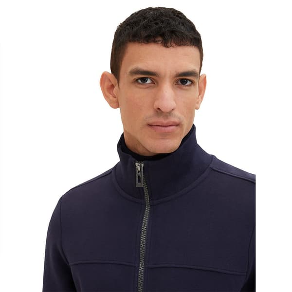 Tom Tailor Tröja Cutline Sweat Jacket Svart S Man