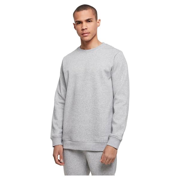 Build Your Brand Tröja Organic Basic Crew Grå L Man