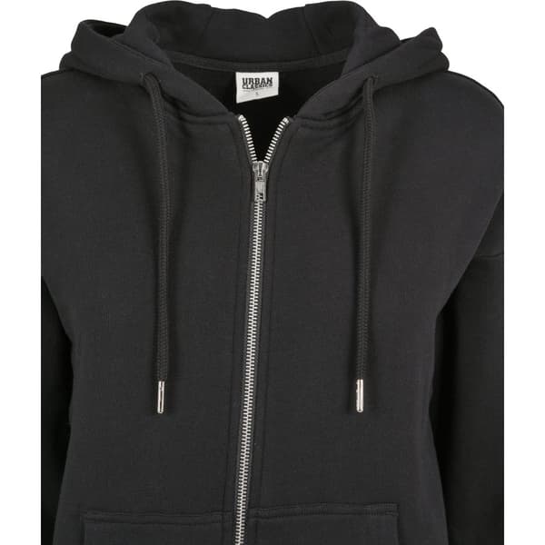 Urban Classics Sweatshirt Organic Terry Zip Sort M Kvinde