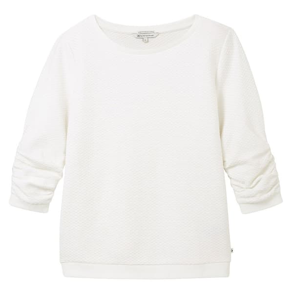Tom Tailor Huppari 1039979 Structured Valkoinen M Nainen