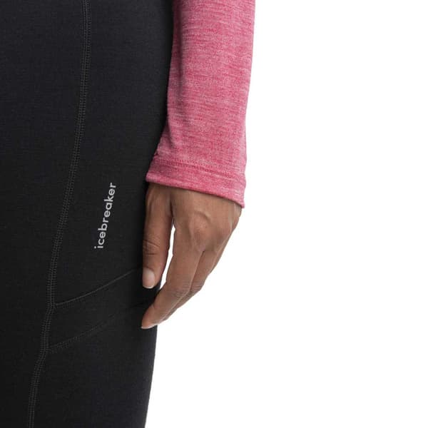 Icebreaker Leggings Speed Winter Merino Sort M Kvinde
