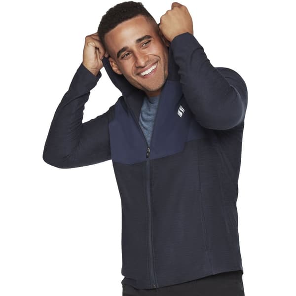 Skechers Ultra Go Lite Full Zip Hoodie MJA268-NVY, Man, Tröjor, Marinblå