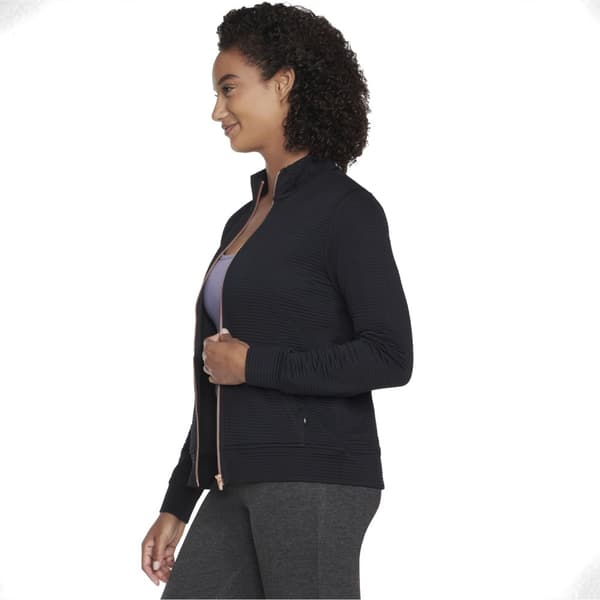 Skechers Go Walk Everywhere Full Zip Hoodless W3JA261-BLK, Kvinde, Sweatshirts, Sort