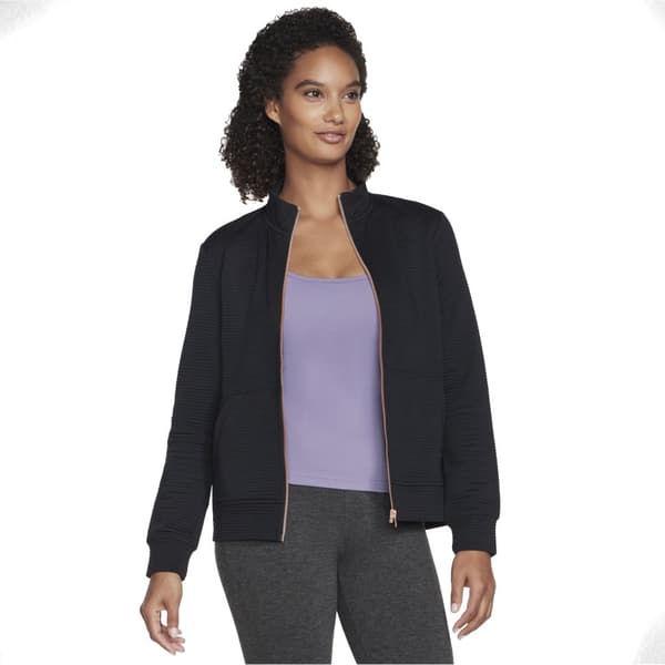 Skechers Go Walk Everywhere Full Zip Hoodless W3JA261-BLK, Kvinde, Sweatshirts, Sort
