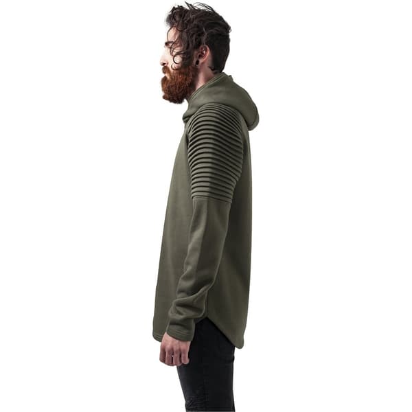 Urban Classics Sweatshirt Pleat Leeve Terry Grøn S Mand