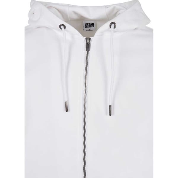 Urban Classics Sweatshirt Med Fuld Lynlås Basic Terry Hvid L Mand