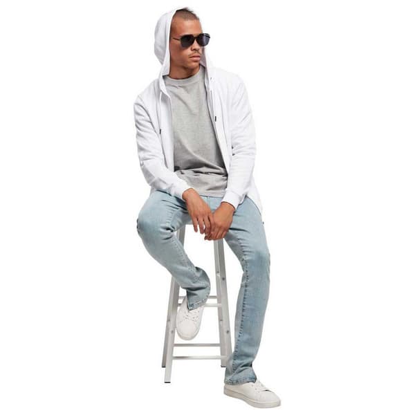 Urban Classics Sweatshirt Med Fuld Lynlås Basic Terry Hvid L Mand