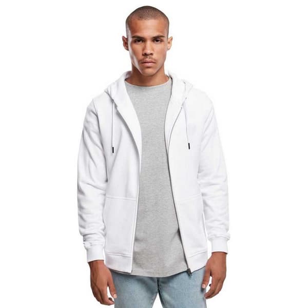 Urban Classics Sweatshirt Med Fuld Lynlås Basic Terry Hvid L Mand