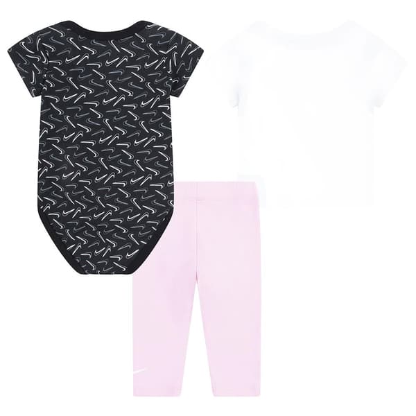 Nike Kids Baby Sæt Set Swoosh Logo 3 Enheder Flerfarvet 9 Months Pige