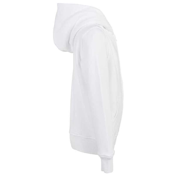 Build Your Brand Sweatshirt Med Full Dragkedja Organic Basic Vit 158-164 cm Pojke