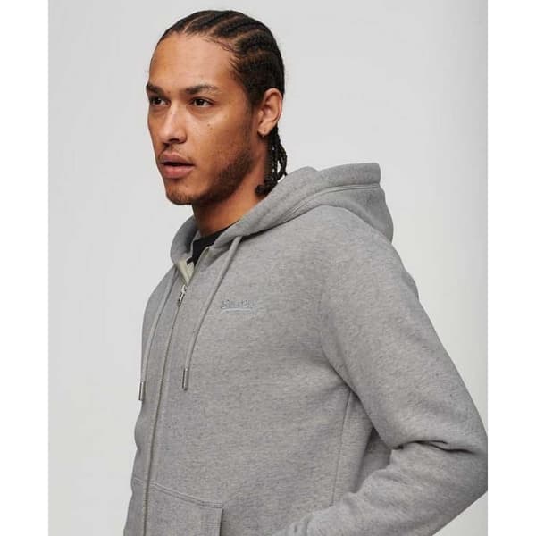 Superdry Sweatshirt Med Full Dragkedja Essential Logo Grå 2XL Man