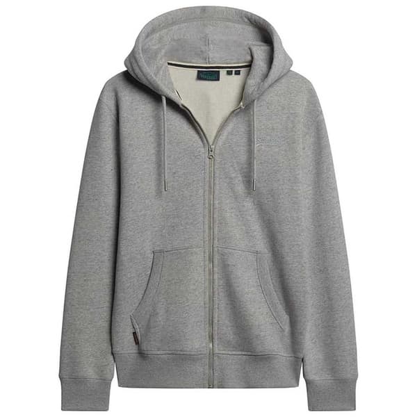 Superdry Sweatshirt Med Full Dragkedja Essential Logo Grå 2XL Man