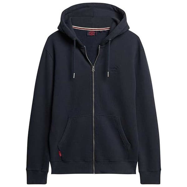 Superdry Sweatshirt Med Full Dragkedja Essential Logo Blå S Man