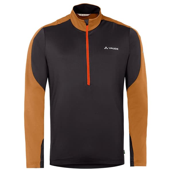 Vaude Langærmet T-shirt Med Halv Lynlås Livigno Ii Sort 2XL Mand