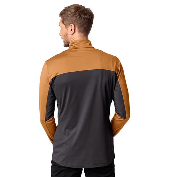 Vaude Langærmet T-shirt Med Halv Lynlås Livigno Ii Sort 2XL Mand