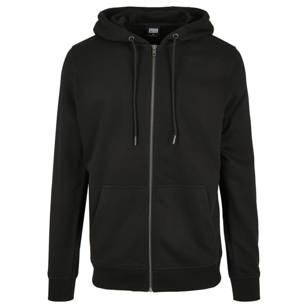 Urban Classics Sweatshirt Basic Terry Zip Blå XL Mand