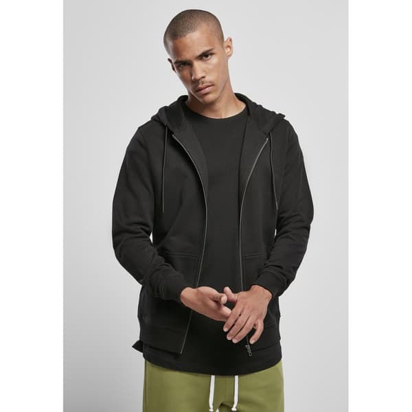 Urban Classics Sweatshirt Basic Terry Zip Blå XL Mand