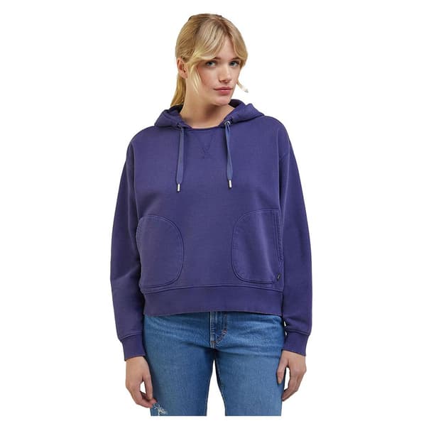 Lee Luvtröja Relaxed Hoodie Blå S Kvinna