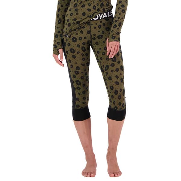 Mons Royale Cascade Flex 3/4 Leggings Grøn M Kvinde